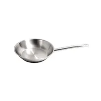 product of CAC China S1FP-8 Stainless Steel Fry Pan, 8" x 1-5/8", Welded Handle, Induction, Tri-Ply - NSF