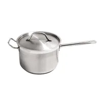product of CAC China S3AP-10H Sauce Pan, 10 qt., 11" x 6-1/8", Stainless Steel, Induction Ready, Lid & Handle