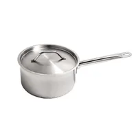 product of CAC China S3AP-2 Sauce Pan, 2 qt., 6-1/4" x 3-3/4", Induction Ready, Tri-Ply, Stainless, With Lid