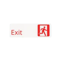 product of CAC China SCE3-EX20 Compliance Sign, 9" x 3"H, English, Exit, Heavy-Duty Plastic, White