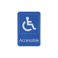 product of CAC China SCE9-AC06 Compliance Sign, 6" x 9", Blue, Heavy-Duty Plastic, English - 12/Case
