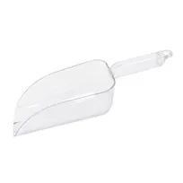 product of CAC China SCPP-32 Clear Polycarbonate Kitchen Ice Scoop, 32 oz Capacity, Flat Bottom Design