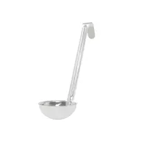 product of CAC China SLD6-30 Ladle, 3 oz Capacity, 6" Hooked One-Piece Stainless Steel Handle, 6" Length