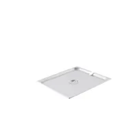 product of CAC China SPCN-2T Stainless Steel Steam Table Pan Cover, 2/3-Size, Flat, With Handle, 304 Stainless Steel