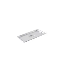product of CAC China SPCN-T Steam Table Pan Cover, 1/3-Size Flat with Handle, 304 SS, NSF Certified - 1/Case