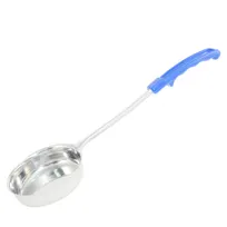 product of CAC China SPCT-8BL Portion Controller Spoon, 8 oz Capacity, Stainless Steel, Blue Handle