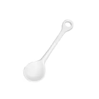 product of CAC China SPN-4 - Porcelain Soup Spoon, 4.5" L x 1" W x 0.38" H, White, Dishwasher Safe - 1 Dozen
