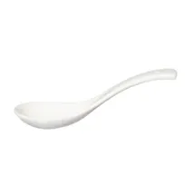 product of CAC China SPN-52 - White Porcelain Soup Spoon, 5" x 1-3/4", Dishwasher Safe - 1 Dozen