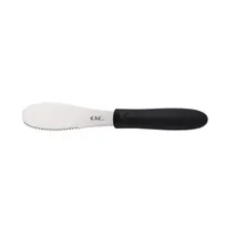 product of CAC China SPSP-4BK Spreader, 3-7/8", Stainless Steel, Serrated Plastic Handle, Black