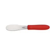 product of CAC China SPSP-4RD Spreader, 3-7/8", Stainless Steel, Serrated Plastic Handle, Red
