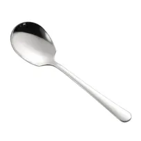product of CAC China SSLS-8 Solid Serving Spoon, 8-1/2", Stainless Steel, Mirror Finish - 1 Dozen