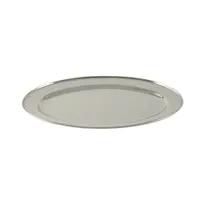 product of CAC China SSPL-22-OV Oval Stainless Steel Platter, 22" Long Side, Premium Kitchen Serving Tray