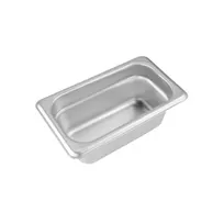 product of CAC China STPN-25-2 Stainless Steel Steam Table Pan, 1/9-size, 2-1/2" deep, Anti-Jam, Stacking Lug