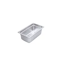 product of CAC China STPQ-25-4 Stainless Steel Steam Table Pan, 1/4-Size, 4" Deep, Stacking Lug, NSF Approved