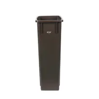 product of CAC China TCSL-23BN Trash Can, 23-Gal Slim Rectangle, 29" H x 20" W, Brown Plastic, No Lid