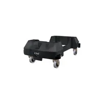 product of CAC China TCSL-23KDL Dolly - Slim Trash Can Cart, 24"W x 15-3/4"D, Black Plastic Construction