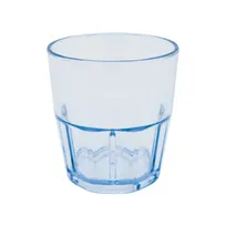 product of CAC China TMLH-12 - 12 oz Plastic Tumbler, Fluted SAN, Blue Tint, Safe, Stackable - 1 Dozen