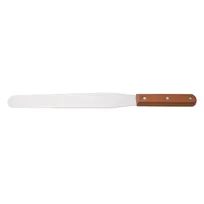 product of CAC China TNRW-10SP Commercial Spatula, 10"L, Stainless Steel with Wood Handle