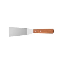 product of CAC China TNRW-GR42 Stainless Steel Grill Turner, 4-1/4" Blade, Wooden Handle, Kitchen Utensil