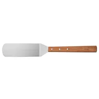 product of CAC China TNRW-LH93 Stainless Steel Turner, 8" Blade, Long Wooden Handle