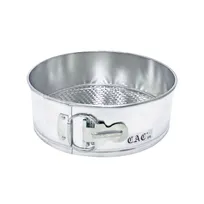 product of CAC China TNSP-083 Springform Pan, 8" dia. x 3"H, Round, Removable Bottom, Tin