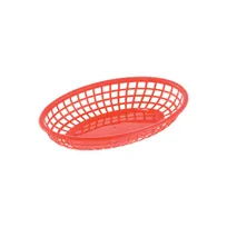 product of CAC China TTFB-09RD Fast Food Basket, Oval 9" Red Polypropylene, 9-1/4" Length - 1 Dozen