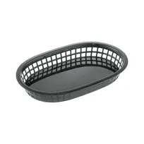 product of CAC China TTFB-10BK Food Basket, 10" Oblong Polypropylene Tray, Black Finish, 10-7/8" - 1 Dozen