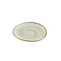 product of CAC China TUS-2-BGE Tucson Saucer 6-1/4" x 5-3/4" Porcelain Desert Beige Glaze Dishwasher Safe - 1 Dozen