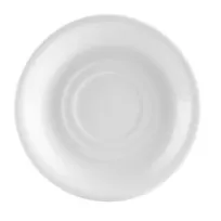 product of CAC China UVS-2 Saucer, 6" Dia. x 1" H Round Porcelain, White, Oven Safe - 1 Dozen