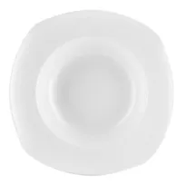product of CAC China UVS-SQ120 - Square 11" White Porcelain Pasta Bowl, 25 oz, Oven Microwave Safe - 1 Dozen