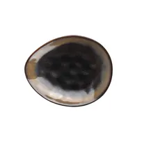 product of CAC China VEN-T5 - 5" Triangular Venus Plastic Bowl, Midnight Black Desert Beige, 5" - 1 Dozen