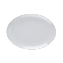 product of CAC China XBRC-12 Oval Platter, 7.25" L x 10.25" W x .88" H, White Melamine, 10" - 1 Dozen