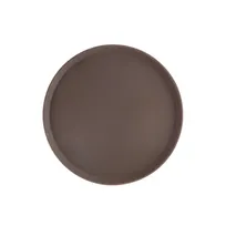 product of CAC China PDTR-16BN - Super Round Serving Tray, 16" Diameter, Brown Plastic, NSF Certified