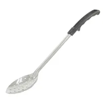 product of CAC China SBSP-13BH Perforated Basting Spoon, 13" Long, Stainless Steel with Bakelite Handle, Black