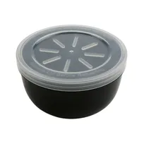 product of GET EC-24-2X-BK/CL Soup Container, 16 Oz (18 Oz), 4.375" Dia x 2.9" H, PP Black/Clr - 1 Dozen