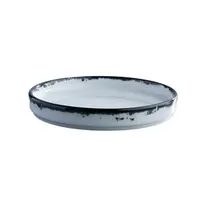 product of GET PA1007991512 7" Porcelain Plate, Corona Ink, Scratch-Resist, Microwave Safe Oven Safe - 1 Dozen