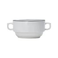 product of Mikasa 5305863 Bistro Cream Soup Cup, 11.2 oz., 4.3", Porcelain, Pin Black