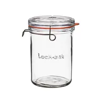 product of Steelite LB1216101 Glass Storage Jar, 34 oz (4.75" x 6.75"), Lid, Soda Lime Glass, - 6/Case
