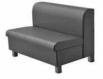 product of G & A QSU-S2-SYMPHONY Single Restaurant Booth, 48"W x 25"D x 29"H, Upholstered Vinyl with Wood Frame, Includes Legs