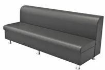 product of G & A QSU-S3-SYMPHONY Single Restaurant Booth, 72"W x 25"D x 29"H, Symphony Vinyl Upholstered Bench with Wood Frame Finish