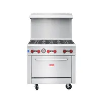 product of Westlake RGR36 Gas 36" Commercial 6 Burner Gas Range with Oven, Full Size Oven, 2 Oven Racks