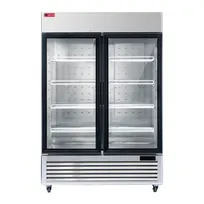 product of Westlake WK-49FG 49 cu ft 2-Section Self-Contained Glass Door Freezer, 54" Wide, Silver Finish, R290