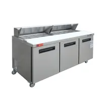 product of Westlake WKSR-72B 72" 3-Door Sandwich and Salad Prep Table, 18 Pan Capacity, Fan Cooling, R290