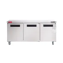 product of Westlake WKTF-72B 72" 3-Door Worktop Freezer, Stainless Steel, -8°F-0°F temp, 17.7 cu. ft.
