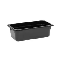 product of Concasse MCIP1310N 1/3 Size Black Polycarbonate Food Pan 6-7/8" W x 12-3/4" D x 4" H Stackable NSF
