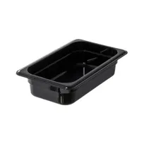 product of Concasse MCIP1406N Black Polycarbonate 1/4 Pan, 6-3/8" W x 10-3/8" D x 2-1/2" H, NSF Safe