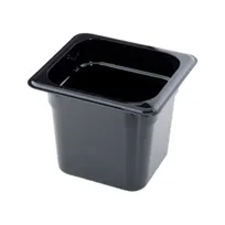 product of Concasse MCIP1615N 1/6 Black Polycarbonate Pan, 6-7/8" W x 6-1/4" D x 6" H, Dishwasher Safe NSF