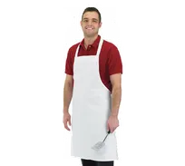 product of Chef Revival 600BAW-NP Economy Bib Apron, 34" x 34", Poly/Cotton Blend, White