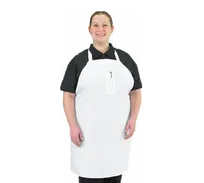 product of Chef Revival 600BAW Economy Bib Apron - 34" x 34" Standard Style, Poly/Cotton Blend, White, One Pencil Pocket
