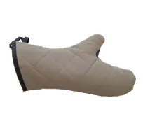 product of Chef Revival CL2PX27BETF-1 Pyrotex Oven Mitt, 17" Elbow, Flame-Resist, Beige/Black Trim - 1 Pair